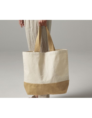 W-W451-Jute Base Canvas Bag